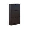 Scarpiera Rebecca Mobili Ekpe 119x60x23 MDF Nero Moderno