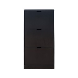 Armoire à Chaussures Rebecca Mobili Ekpe 119x60x23 MDF Noir Moderne