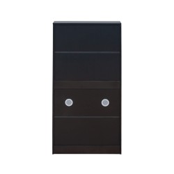 Armoire à Chaussures Rebecca Mobili Ekpe 119x60x23 MDF Noir Moderne