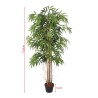 Planta artificial de Bambu Rebecca Mobili Tukra 150x35x35 Poliéster Madeira de Bambu Verde Marrom