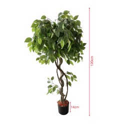 Artificial Ficus Plant Rebecca Mobili Akdem 120x40x40 PEVA Polyethylene Green Brown