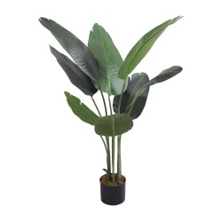 Plante artificielle Banane Rebecca Mobili Taznit 110x45x45 Polyester Polyéthylène Vert Marron