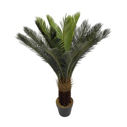 Plante artificielle Cycas Rebecca Mobili Siyar 90x35x35 Polyéthylène Vert Marron