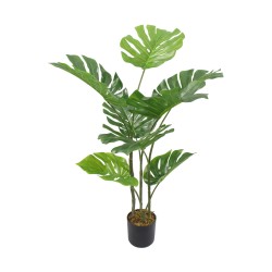 Pianta artificiale Monstera Rebecca Mobili Emas 90x40x40 PEVA Polietilene Verde Marrone