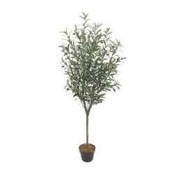 Artificial Olive Tree Rebecca Mobili Garnet 150x45x45 Polyester Wood Green Brown