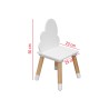 Chaises pour enfants Rebecca Mobili Tamar 50x25x25 MDF Pin Blanc Marron ENSEMBLE 2 pcs