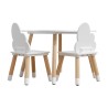 Chaises pour enfants Rebecca Mobili Tamar 50x25x25 MDF Pin Blanc Marron ENSEMBLE 2 pcs