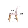 Kinderstoelen Rebecca Mobili Pirasa 50x25x25 MDF Pijnboom Roze Bruin SET 2 stuks