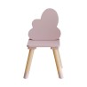 Chaises pour enfants Rebecca Mobili Pirasa 50x25x25 MDF Pin Rose Marron ENSEMBLE 2 pcs