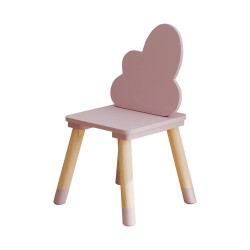 Chaises pour enfants Rebecca Mobili Pirasa 50x25x25 MDF Pin Rose Marron ENSEMBLE 2 pcs