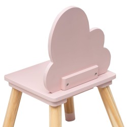 Sillas para niños Rebecca Mobili Pirasa 50x25x25 MDF Pino Rosa Marrón CONJUNTO 2 pzs