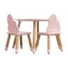 Chaises pour enfants Rebecca Mobili Pirasa 50x25x25 MDF Pin Rose Marron ENSEMBLE 2 pcs