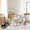 Sedie per Bambini Rebecca Mobili Aspasia 50x25x25 MDF Pino Verde Acqua Marrone SET 2 pezzi