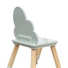 Kinderstoelen Rebecca Mobili Aspasia 50x25x25 MDF Pijnboom Aqua Groen Bruin SET 2 stuks