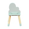 Chairs for Children Rebecca Mobili Aspasia 50x25x25 MDF Pine Aqua Green Brown  SET 2 pcs