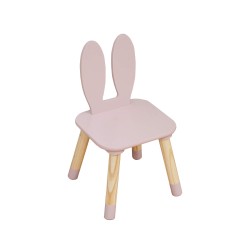 Table et 2 chaises pour enfants Rebecca Mobili Hely 44x60x60 MDF Pin Rose Marron ENSEMBLE 3 pcs