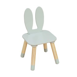 Table et 2 chaises pour enfants Rebecca Mobili Milicia 44x60x60 MDF Pin Vert Aqua Marron ENSEMBLE 3 pcs