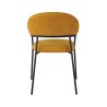 Chairs Rebecca Mobili Kadid 82,5x57x56,5 Polyester Fabric Steel Yellow Black Modern SET 2 pieces