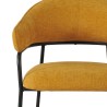 Chairs Rebecca Mobili Kadid 82,5x57x56,5 Polyester Fabric Steel Yellow Black Modern SET 2 pieces