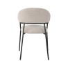 Chairs Rebecca Mobili Bakla 82,5x57x56,5 Polyester Fabric Steel Pearl White Black Modern SET 2 pieces