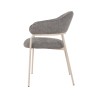 Chairs Rebecca Mobili Cadetia 82,5x57x56,5 Polyester Fabric Steel Grey White Modern SET 2 pieces