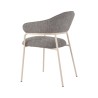 Chairs Rebecca Mobili Cadetia 82,5x57x56,5 Polyester Fabric Steel Grey White Modern SET 2 pieces