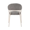 Chairs Rebecca Mobili Cadetia 82,5x57x56,5 Polyester Fabric Steel Grey White Modern SET 2 pieces