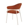 Chairs Rebecca Mobili Tuffah 82,5x57x56,5 Polyester Fabric Steel Orange White Modern SET 2 pieces