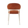 Chairs Rebecca Mobili Tuffah 82,5x57x56,5 Polyester Fabric Steel Orange White Modern SET 2 pieces