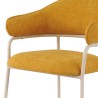 Chairs Rebecca Mobili Piesang 82,5x57x56,5 Polyester Fabric Steel Yellow White Modern SET 2 pieces