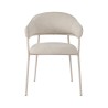 Chairs Rebecca Mobili Dorstenia 82,5x57x56,5 Polyester Fabric Steel Pearl White  Modern SET 2 pieces