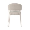 Chairs Rebecca Mobili Dorstenia 82,5x57x56,5 Polyester Fabric Steel Pearl White  Modern SET 2 pieces