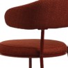 Stoelen Rebecca Mobili Talong 80,5x47,5x57,5 Polyesterstof Staal Rood Modern SET 2 stuks