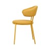 Chairs Rebecca Mobili Dablen 80,5x47,5x57,5 Polyester Fabric Steel Yellow Modern SET 2 pieces