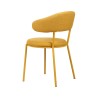 Chairs Rebecca Mobili Dablen 80,5x47,5x57,5 Polyester Fabric Steel Yellow Modern SET 2 pieces