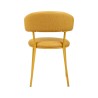 Chairs Rebecca Mobili Dablen 80,5x47,5x57,5 Polyester Fabric Steel Yellow Modern SET 2 pieces