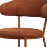 Stoelen Rebecca Mobili Frenj 80,5x47,5x57,5 Polyesterstof Staal Oranje Modern SET 2 stuks