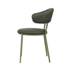 Chairs Rebecca Mobili Zeita 80,5x47,5x57,5 Polyester Fabric Steel Green Modern SET 2 pieces