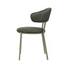 Chaises Rebecca Mobili Zeita 80,5x47,5x57,5 Tissu Polyester Acier Vert Moderne ENSEMBLE 2 pièces