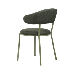 Chairs Rebecca Mobili Zeita 80,5x47,5x57,5 Polyester Fabric Steel Green Modern SET 2 pieces