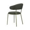 Chaises Rebecca Mobili Zeita 80,5x47,5x57,5 Tissu Polyester Acier Vert Moderne ENSEMBLE 2 pièces