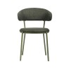 Chairs Rebecca Mobili Zeita 80,5x47,5x57,5 Polyester Fabric Steel Green Modern SET 2 pieces