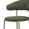 Stoelen Rebecca Mobili Zeita 80,5x47,5x57,5 Polyesterstof Staal Groen Modern SET 2 stuks