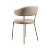 Chairs Rebecca Mobili Alamanda 80,5x47,5x57,5 Polyester Fabric Steel Beige Modern SET 2 pieces