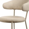 Chairs Rebecca Mobili Alamanda 80,5x47,5x57,5 Polyester Fabric Steel Beige Modern SET 2 pieces