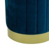 Storage Ottoman Rebecca Mobili Cedrela 44x35,5x35,5 Polyester Fabric Steel Petrol Blue Yellow Modern SET 2 pcs