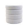 Pouf avec rangement Rebecca Mobili Uxi 40x37x37 Tissu Polyester MDF Blanc Moderne