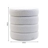 Storage Ottoman Rebecca Mobili Uxi 40x37x37 Polyester Fabric MDF White Modern