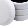 Pouf Contenitore Rebecca Mobili Uxi 40x37x37 Tessuto Poliestere MDF Bianco Moderno