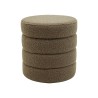 Pouf Contenitore Rebecca Mobili Bunya 40x37x37 Tessuto Poliestere MDF Verde Oliva Moderno